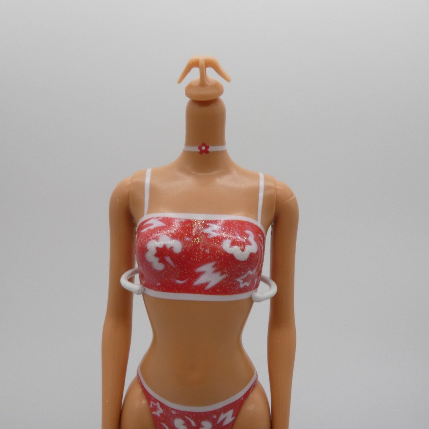 Barbie Doll Fashion Fever Body Bellybutton Molded Swimsuit Heel Feet Mattel 2000