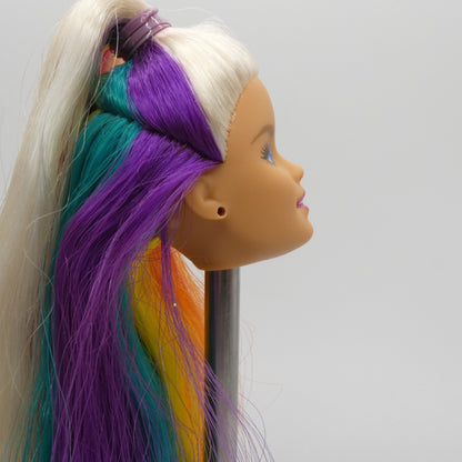 Barbie Rainbow Sparkle Hair Doll Medium Light Neutra Skin 2018 Mattel FXN96