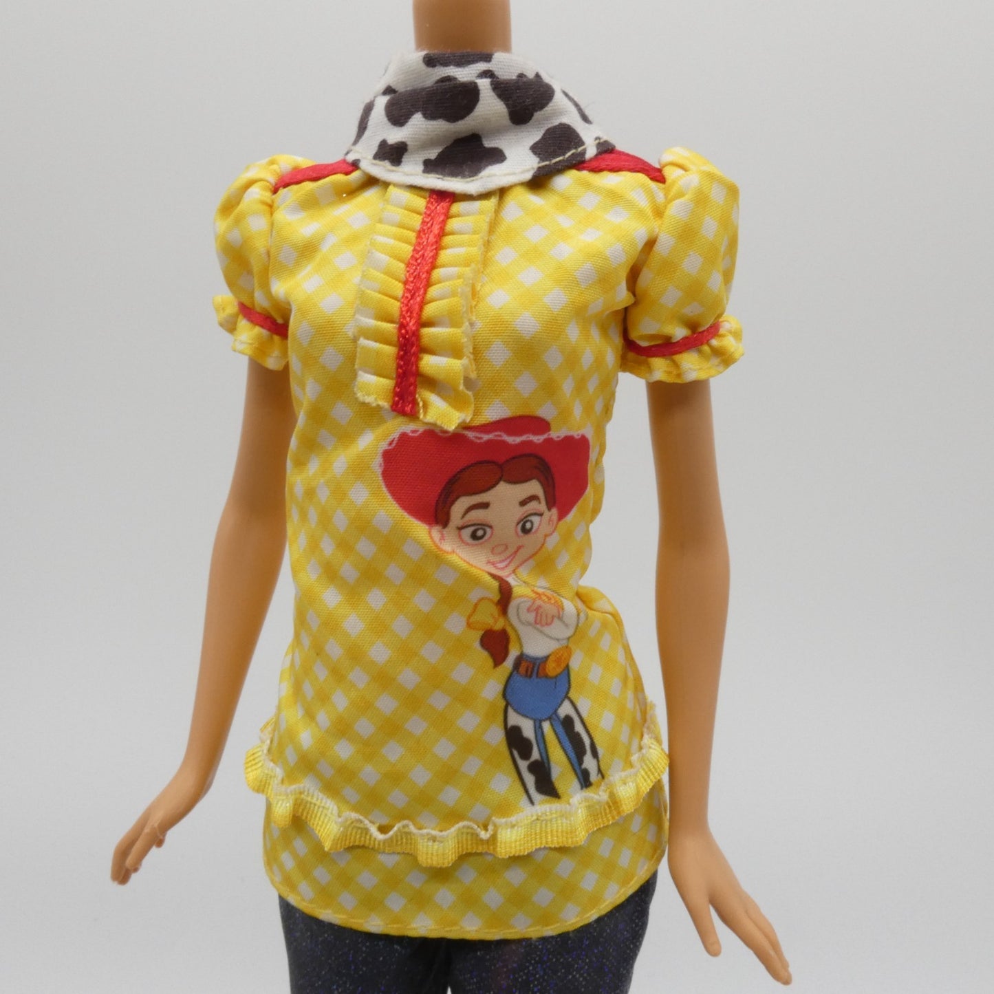Barbie Loves Jessie Toy Story 3 Top Yellow Shirt Bandana 2009 Disney Pixar T2966