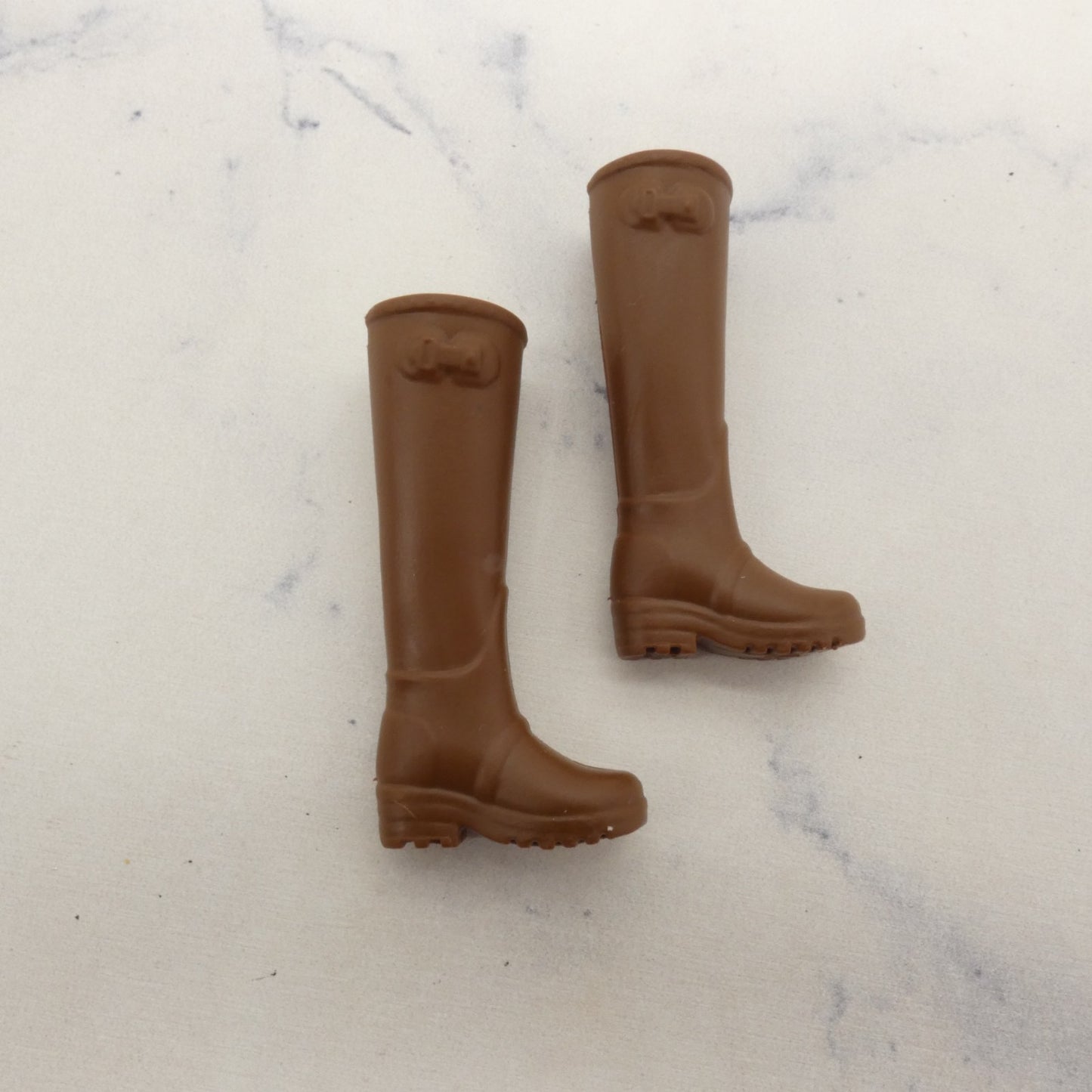Barbie Doll Shoes Brown Tall Boots Closed Toe 2016 Farm Vet Mattel DHB71