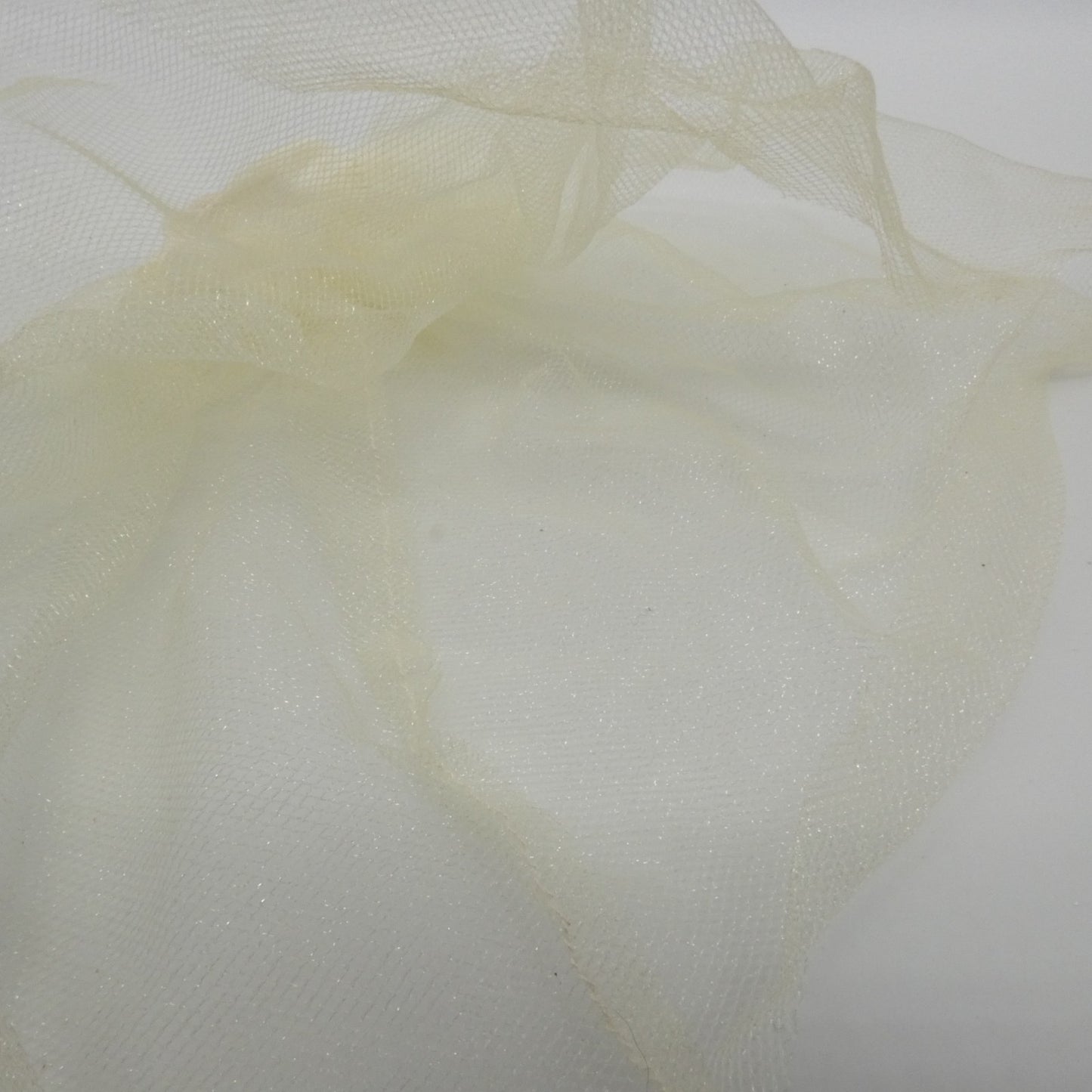 Barbie Size Doll Skirt Sheer Ivory White Tulle Elastic Waistband Two Layered