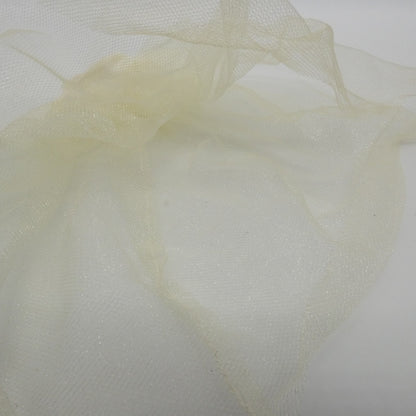 Barbie Size Doll Skirt Sheer Ivory White Tulle Elastic Waistband Two Layered