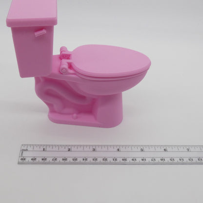 1/6 Scale Doll Furniture Bathroom Toilet Pink 1:6 Barbie Integrity Toys Diorama