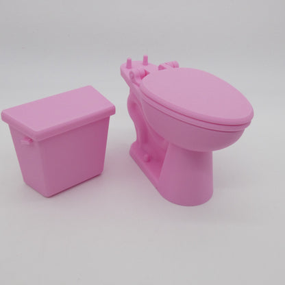 1/6 Scale Doll Furniture Bathroom Toilet Pink 1:6 Barbie Integrity Toys Diorama