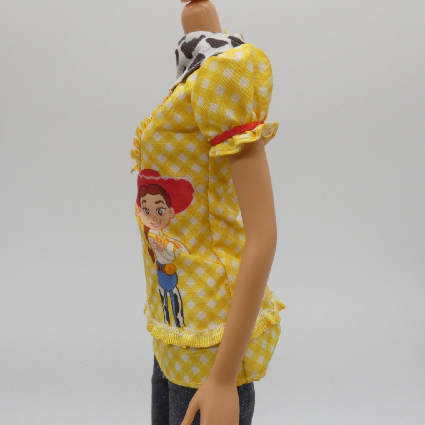 Barbie Loves Jessie Toy Story 3 Top Yellow Shirt Bandana 2009 Disney Pixar T2966