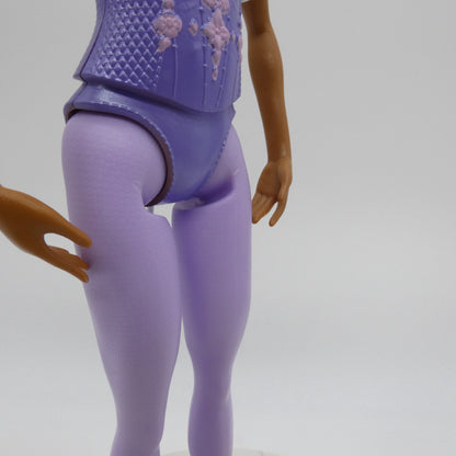 Barbie Ballerina Doll Body AA Medium Dark Skin Molded Bodysuit 2020 Mattel GJL61