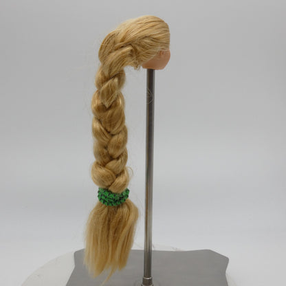 Disney Rapunzel Doll Head Long Blonde Braided Hair Green Eyes Mattel Princess