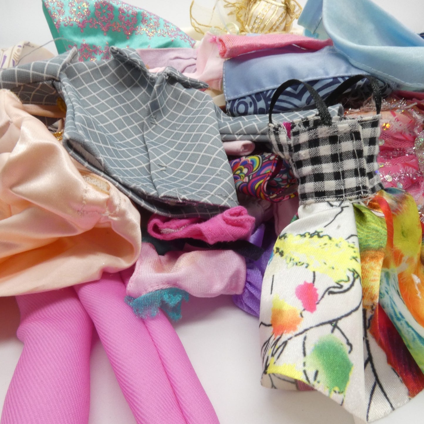 TLC Doll Size Clothing Remnants For Repair Lot A Barbie Ken Clone Varies 1 Pound