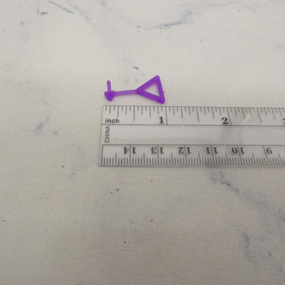 Barbie Doll Earrings Purple Triangle Dangle Hoop 2021 Color Reveal Mattel GTL71