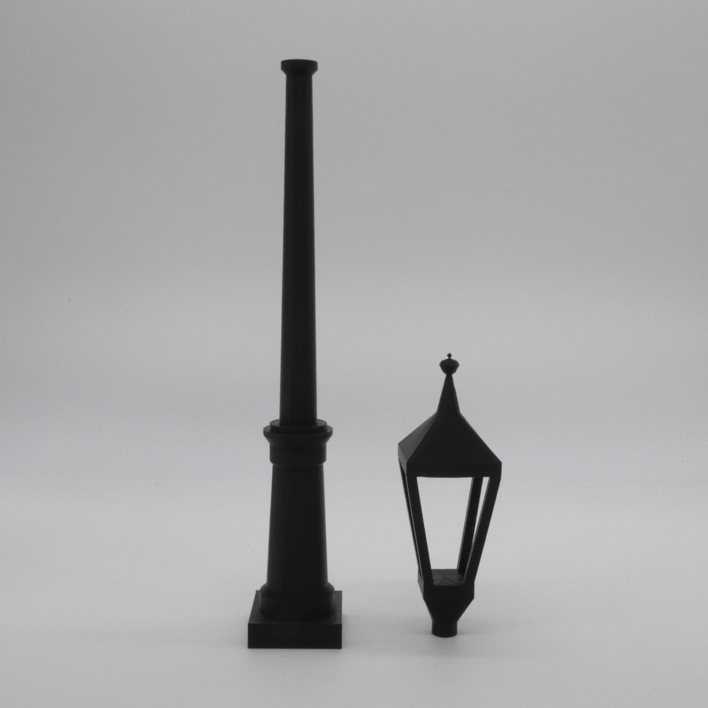 1/6 Scale Doll Decor Black 2 Piece Street Light Tall Lamppost Barbie Diorama