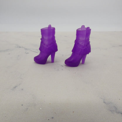 Barbie Doll Shoes Purple High Heel Ankle Boots Closed Toe 2021 Mattel GTL71