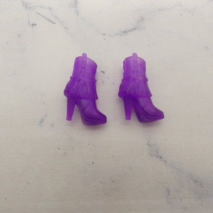 Barbie Doll Shoes Purple High Heel Ankle Boots Closed Toe 2021 Mattel GTL71