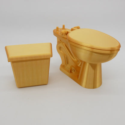 1/6 Scale Doll Furniture Bathroom Toilet Gold 1:6 Barbie Integrity Toys Diorama