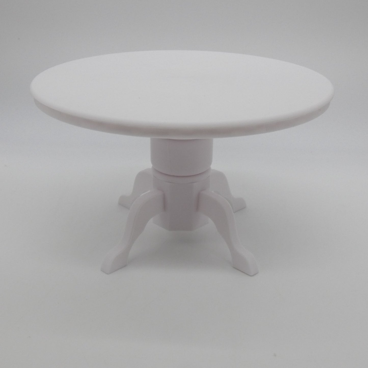 1/6 Scale Doll Furniture Round Dining Table All White Barbie Integrity Diorama