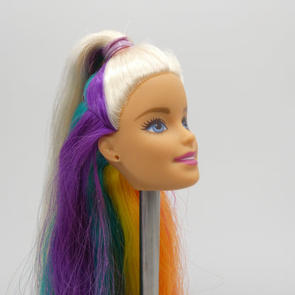 Barbie Rainbow Sparkle Hair Doll Medium Light Neutra Skin 2018 Mattel FXN96