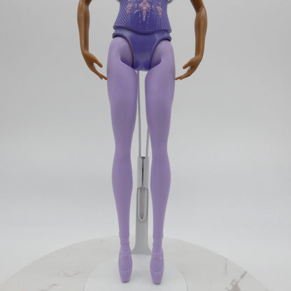 Barbie Ballerina Doll Body AA Medium Dark Skin Molded Bodysuit 2020 Mattel GJL61