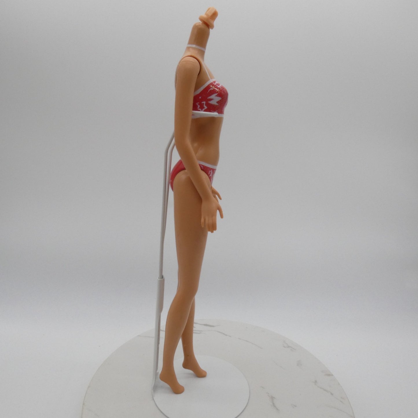 Barbie Doll Fashion Fever Body Bellybutton Molded Swimsuit Heel Feet Mattel 2000