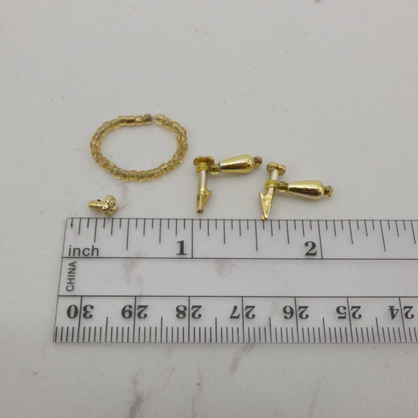 Disney Holiday Princess Belle Doll Jewelry Set Earrings Choker Ring 1997 Barbie