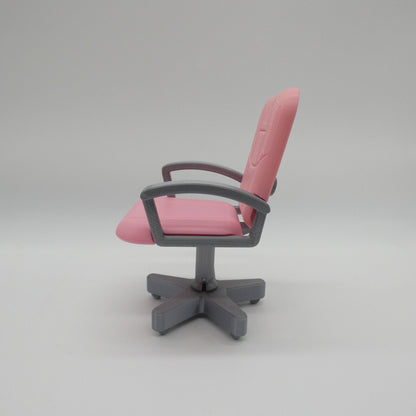 1/6 Scale Doll Furniture Desk Office Chair Pink Silver Barbie Integrity Diorama