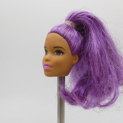 Barbie Doll Head Asha Face Purple Hair 2015 Star Light Adventure Galaxy Sal-Lee