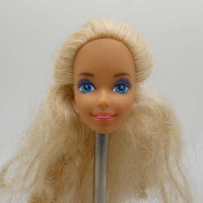 Barbie Dream Bride Doll Head Superstar Face Blue Green Sparkle Eyes 1992 1623