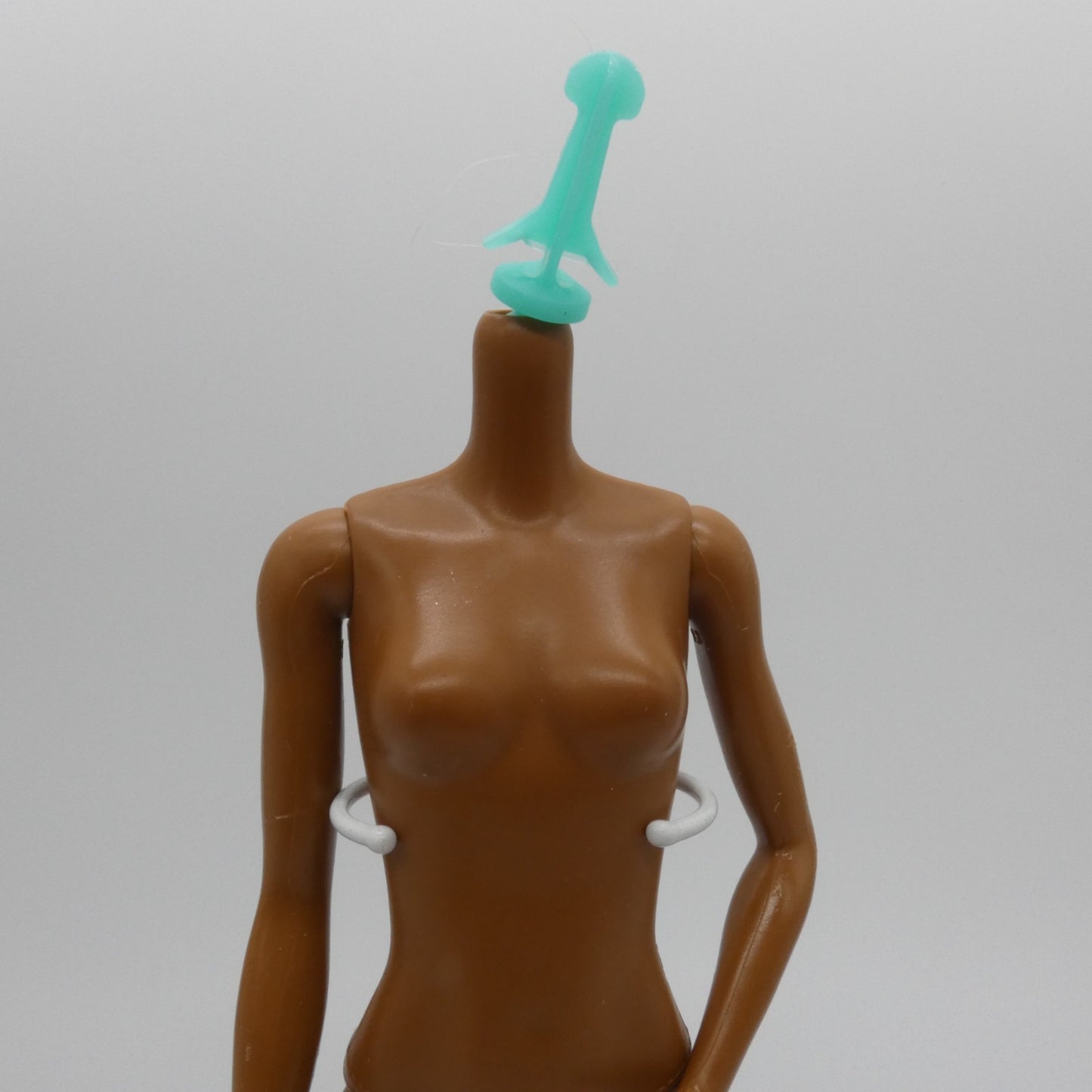 Barbie Fashionistas 185 Doll Body Only Heel Feet AA Dark Skin 2022 Mattel HBV17