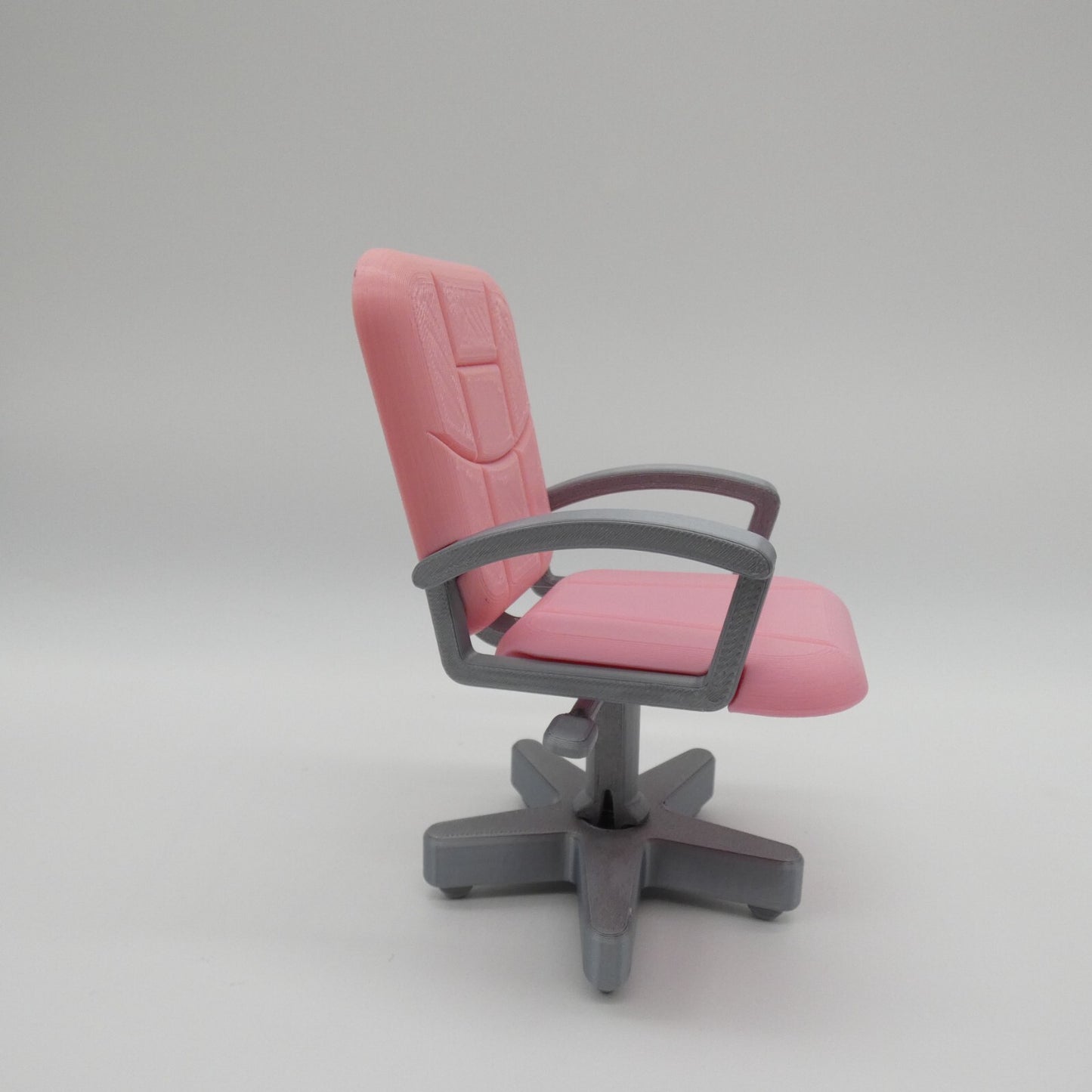 1/6 Scale Doll Furniture Desk Office Chair Pink Silver Barbie Integrity Diorama